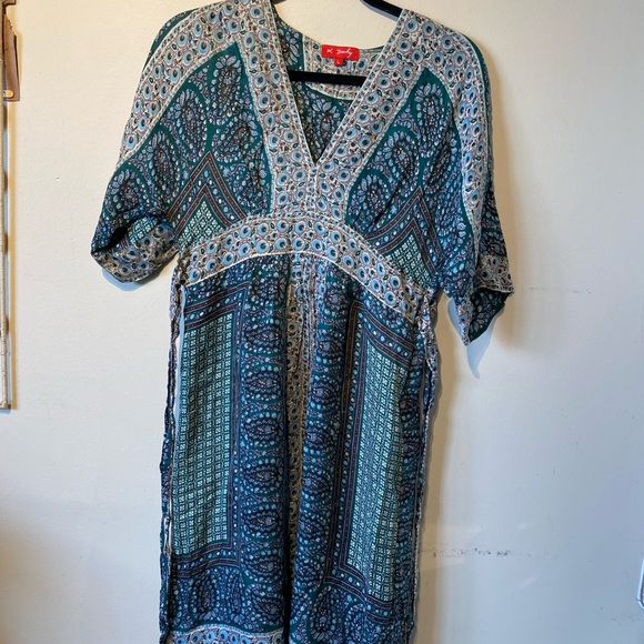 Derby green size large made in India midi dress… - Picture 2 of 6